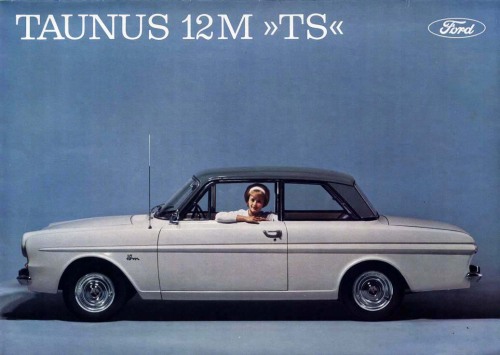 Ford Taunus 12M / TS sales folder, 1962-64. Ford, Cologne. Made for the German market. Source