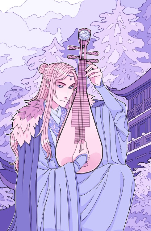 posting 2ha fanart on tumblr sounds kinda dangerous but i like this Mei Hanxue art so much 