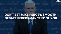 micdotcom:  Mike Pence’s political views are an affront to people of color, women, LGBTQ people, and immigrants. During tonight’s debate, Pence even attempted to defend a horrifically racist comment that Trump made in the past regarding Mexicans.