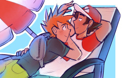 galactic-geckos:  me in 2016: wow can u believe they are married me in 2017, still thinking abt this: wow can u believe they are ma (also um if ur wondering what green/blue’s left hand is doing, hes supposed to be lifting reds hat so they can SMOOCH)