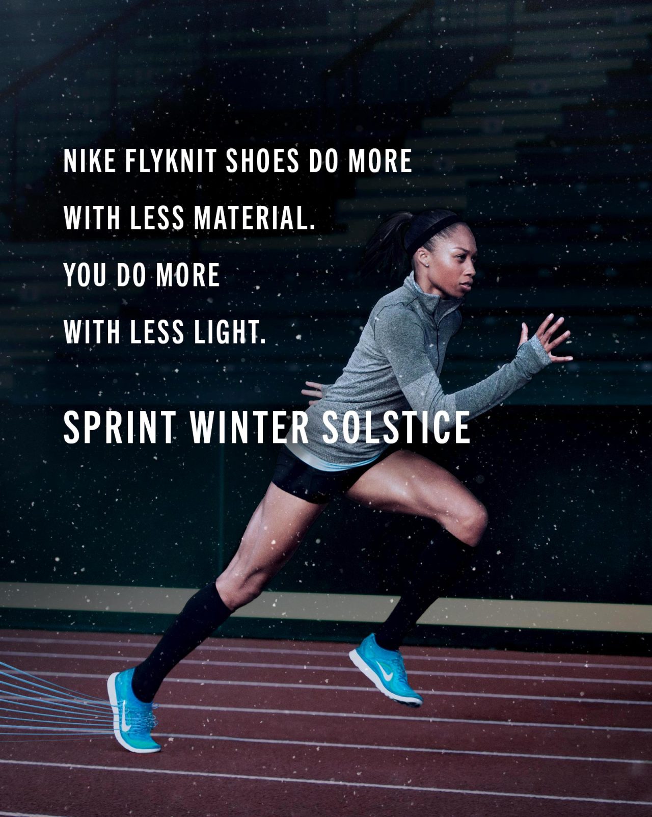 nikebetterworld:  Nike Flyknit shoes use less to be lighter, faster and stronger.