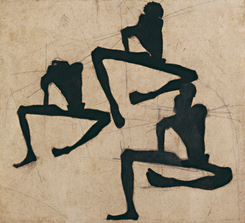 Egon Schiele, Composition with Three Male Nudes, 1910. @ Leopold Museum, Vienna.