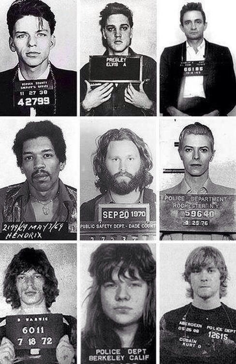 satisfyingsymphony:  //Frank Sinatra - Elvis Presley - Johnny Cash - Jimi Hendrix