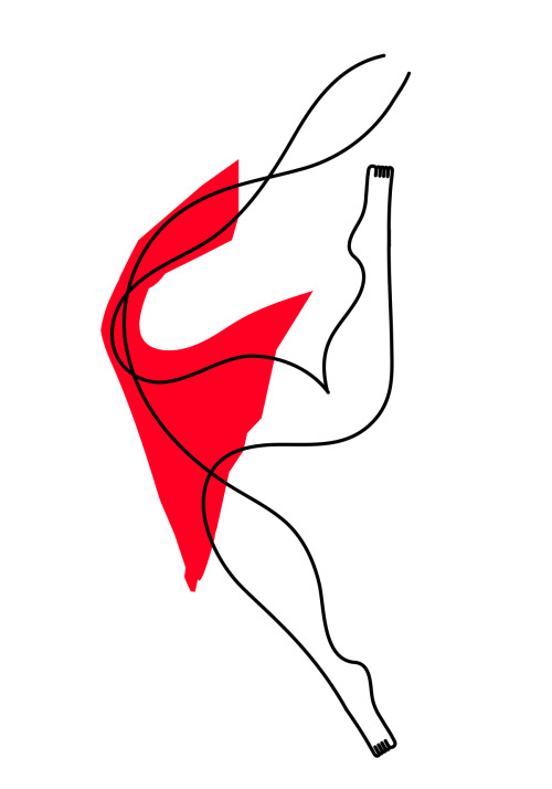 OneLine Dancer by Jonathan CalugiFollow us for more Erotic Art:C❥ — www.cosmoerotica.co