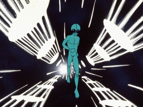 talesfromweirdland:Roger Mainwood’s animated video to the 1974 Kraftwerk song, “Autobahn”. Created i