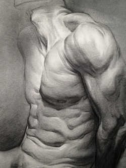 stanprokopenko:  Drawing study for a painting. Charcoal powder and pencil on watercolor paper 