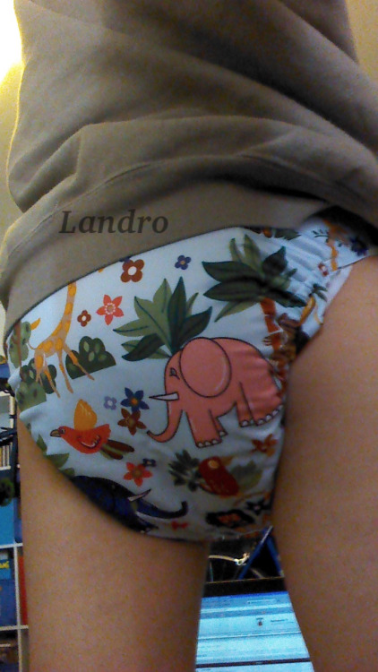 landrovalb:  Cloth diaper, with a few stuffers in. Loooove the bulges :)