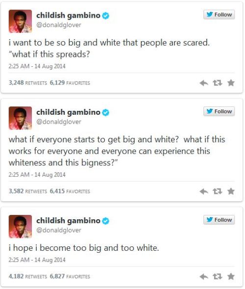 Porn Pics itsananobrain:  Childish Gambino on Ferguson