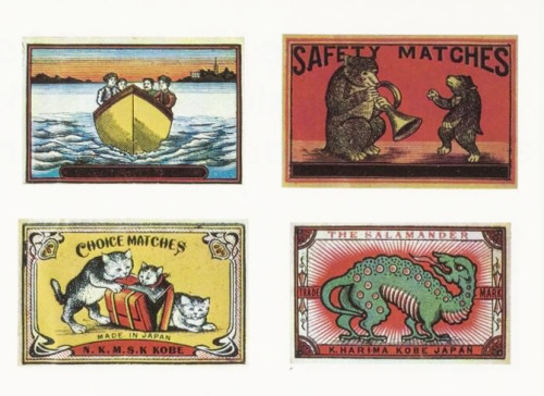 Japanese Matchbox Labels, 1882-1918. From Graphis. Source