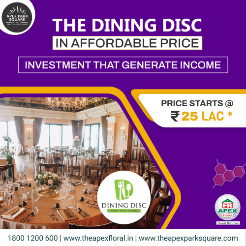 The Dining Disc Price Starts @ Rs. 25 Lac*, Apex Park Square
Provide You Dining Disc Space in Greater Noida West at Affordable Price. Investment
that Generate Income!Call Us – 1800-1200-600 or Visit Us at https://theapexparksquare.com/ #ApexParkSquare#CommercialProperty#RetailSpaces#Offer#PropertyInvestment#RetailShops#DiningDisc#CommercialSpaces#Discount