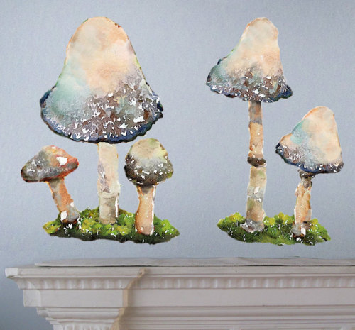 Mushroom Wall Decal // PetiteNatureDecals