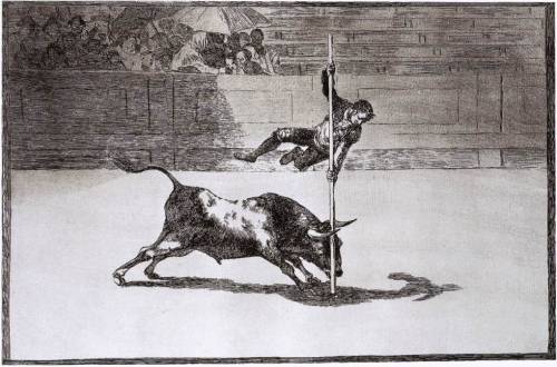 The Speed and Daring of Juanito Apiñani in the Ring of Madrid, 1816, Francisco José de Goya y Lucien