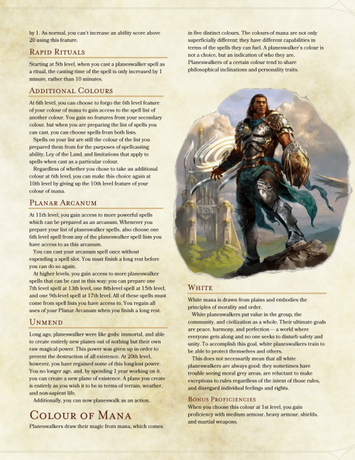 dnd-5e-homebrew:  MTG Planeswalker class by DersitePhantomRest of the spell list is in the source.