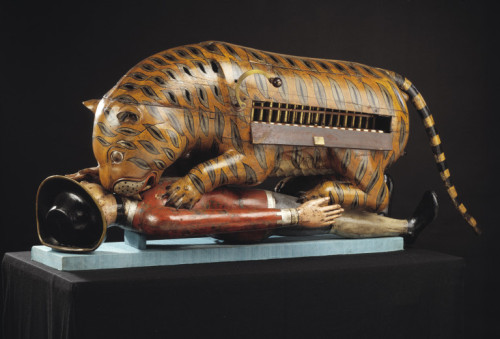 “Tipu’s Tiger with the organ keyboard visible” (See also Missionary being eaten by