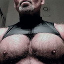 XXX Playing with hairy pecs photo