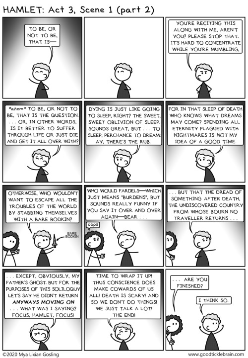 goodticklebrain:A Stick-Figure Hamlet: Act 3, Scene 1 (part 2)And we’re back! ALL TOGETHER NOW…