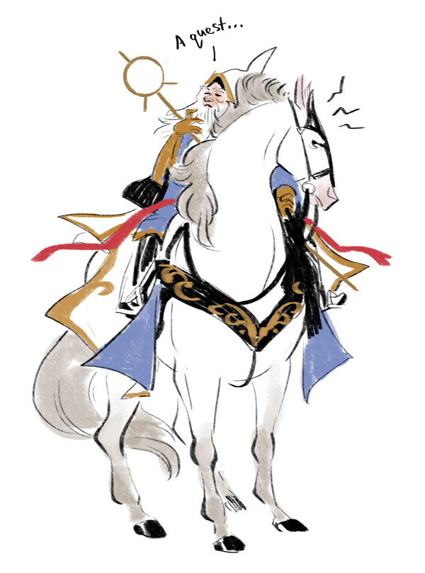 lalage:“Ezalor, Keeper Of The LIght is the horse, the old guy is just some old
