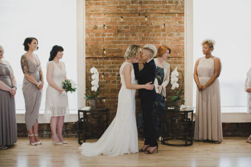 beautiful-brides-weddings:  She Met Her Bride at Pride Natasha was a single mom who “was slowly coming out to friends and family” when she attended Pride in her hometown three years ago. “I was out celebrating with my best friend, and she spotted