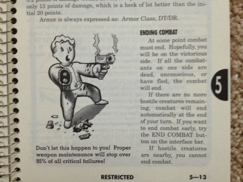 gamershaunt:Selections from the original Fallout’s Instruction Manual