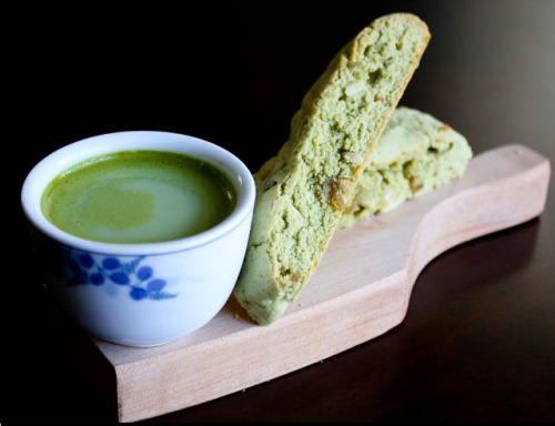 Matcha Biscotti (adapted from Sprinkle Bakes with suggestions from The Gregorious Homebody) Ingredie