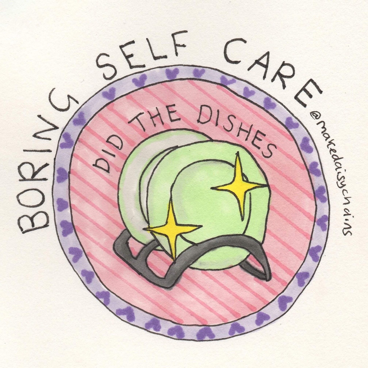 hannahdaisy: BORING SELF CARE series.   🗑📞💷💊🚿📩🚽📎  The next