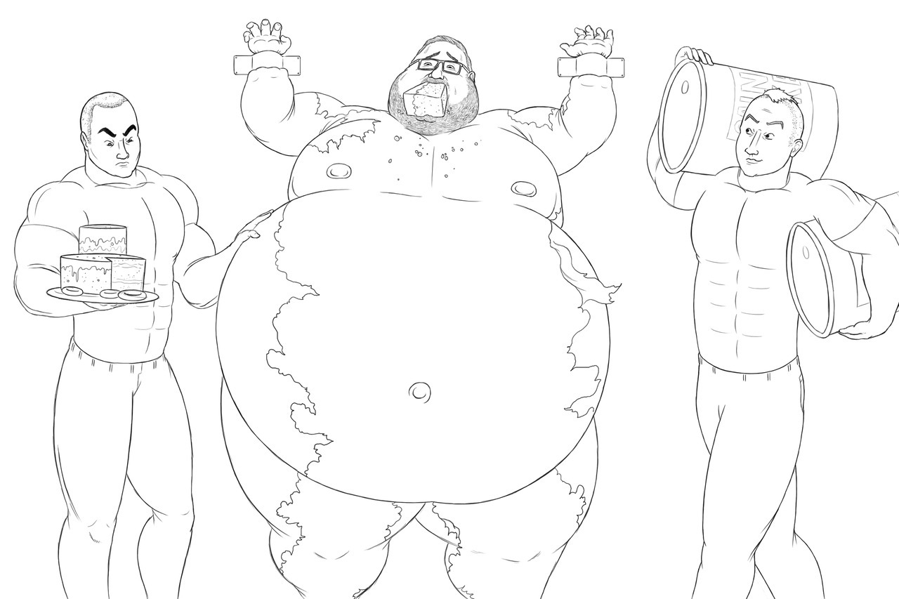 thatonebigchub:  lokitu:  Sketch of bigguy72888 part three  Hot