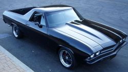 the-afro-elf:  2coolcars: 69 El Camino  Murdered