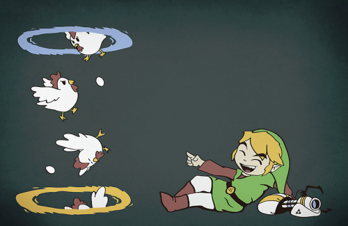 insanelygaming:  Thinking with Chickens T-shirt available onRedBubble Created by thehookshot 