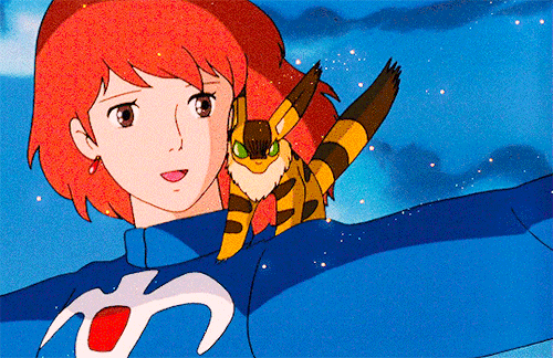 talesfromthecrypts:Teto in Nausicaa of the Valley of the Wind[image description: a gifset of scenes 