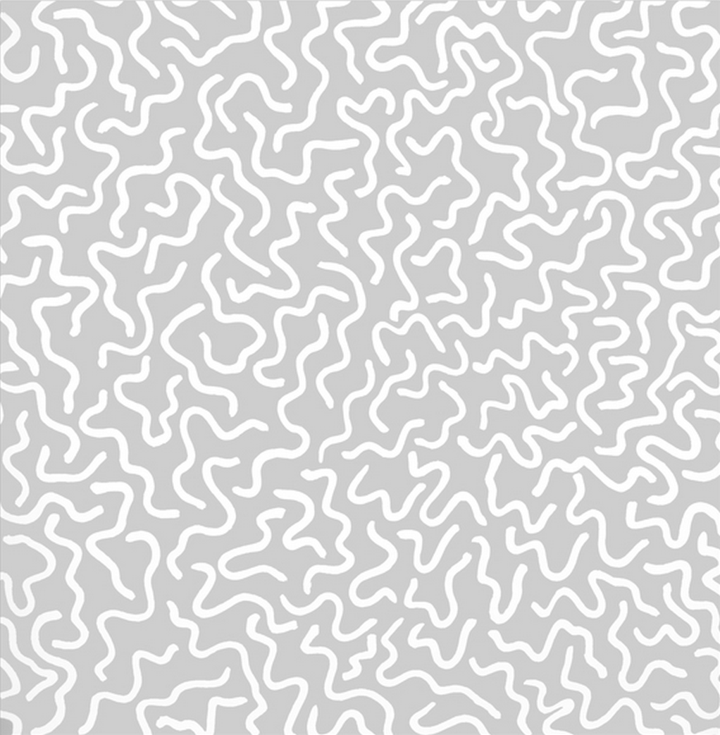 withoutyourwalls:  Sol LeWitt, Squiggly Lines (White on Gray) (#24), 1997