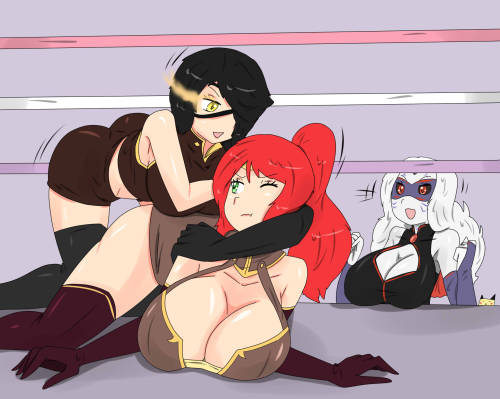  Pyrrha is in trouble now, will Cinder win the wrestling match? 