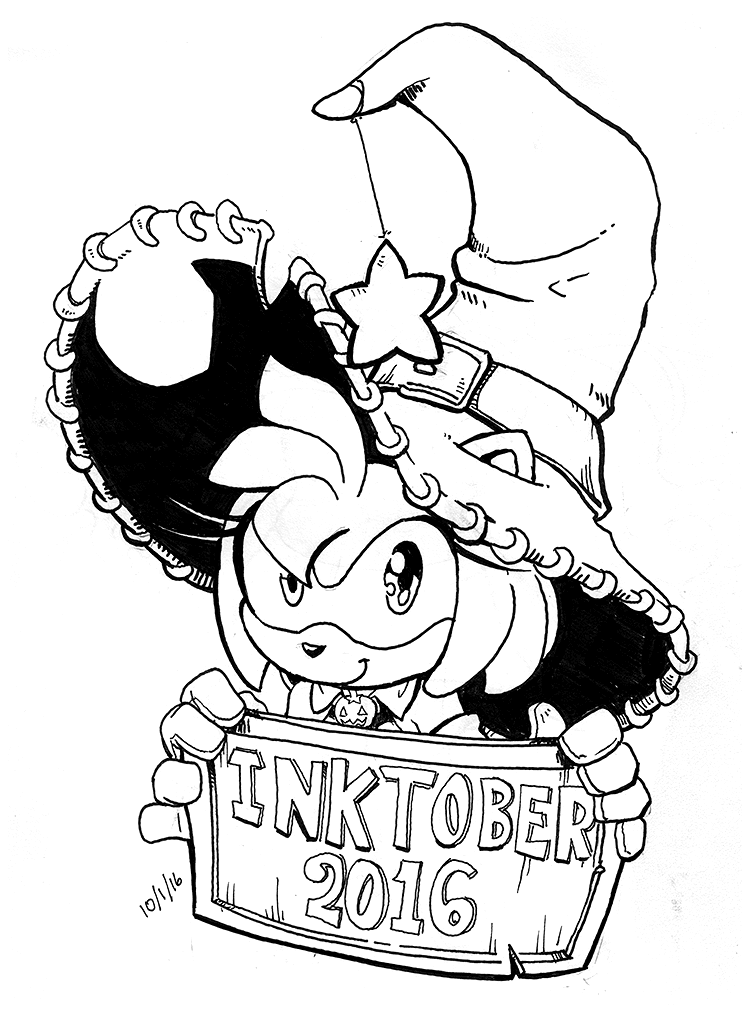 Amy all dressed up for Inktober 2016.  Patreon  •  Ko-fi •  Tumblr  •  Inkbunny