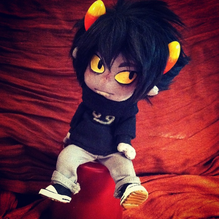 thischick25:  pukind:  Karkat Vantas posing armature plush! Finally got pictures