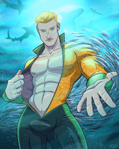 A classic blonde Aquaman, just for the hell of it! He’s a little more sexually aggressive over on Pa