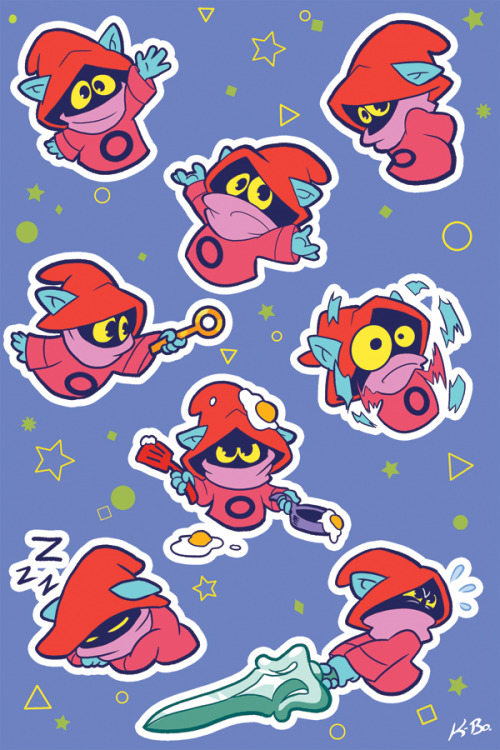Got my first sticker sheet featuring Orko from He-Man &amp; The Masters of the Universe up in my