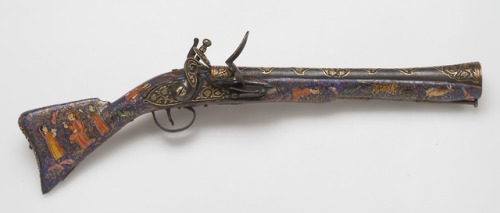 Beautifully painted and gold inlaid blunderbuss, India, 19th century.from The State Hermitage Museum