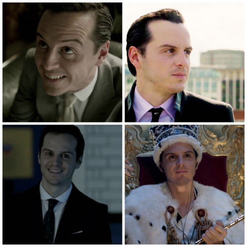 blog-of-a-multitude-of-fandoms:  Andrew Scott as Jim Moriarty - BBC Sherlock Made by Hannah.