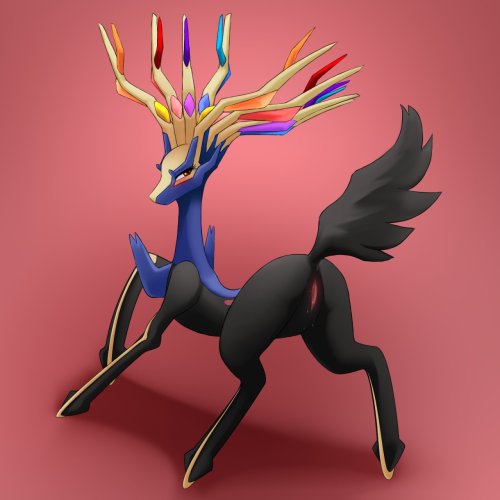 Porn lucariofan97:  Female Xerneas by request photos