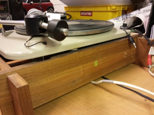 Thorens TD 135 Turntable, 1961. Unfortunately, the tone arm crotch is missing.