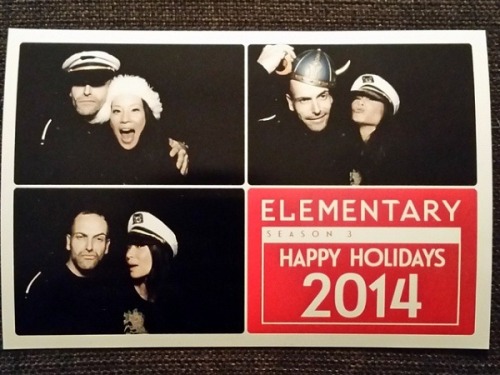 jonnylmiller  Happy holidays from all of us knuckleheads. #sherlock #watson #elementary #photobooth 