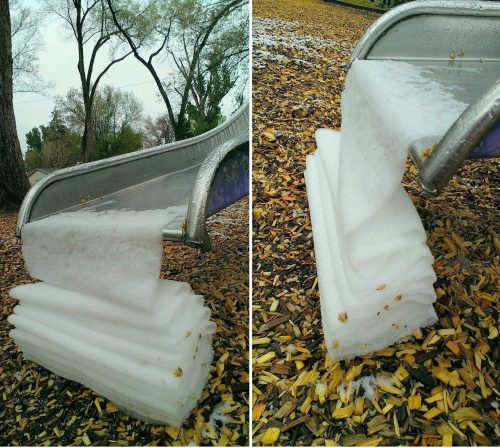 stunningpicture:In Colorado, snow during the month of May can lead to some weird things.