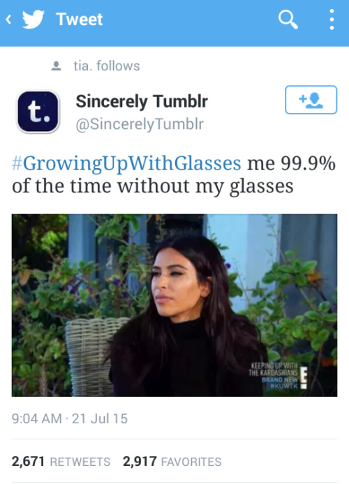 baldheadlilboy: goldennmami: #GrowingUpWithGlasses :(