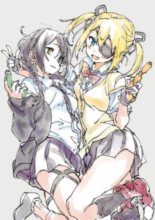 samedak: &ldquo;すこすこスコーピオン＆イングラム　制服サブマシンガン組　#ドールズフロントライン https://t.co/kJuM9JSIrG&rdquo;