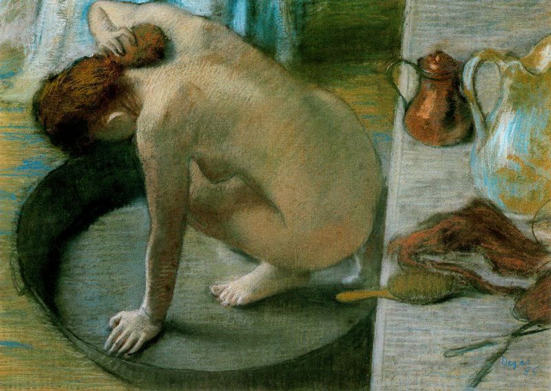 histor7:  The Tub and The Bather Edgar Degas (1834 - 1917) 