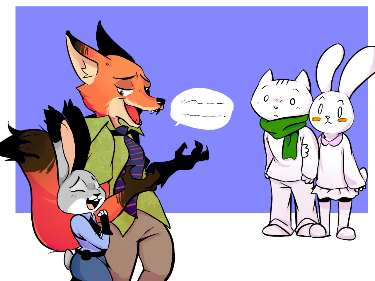 tangobunny:  pkbunny:  help  I did not expect to see a crossover comic between Zootopia