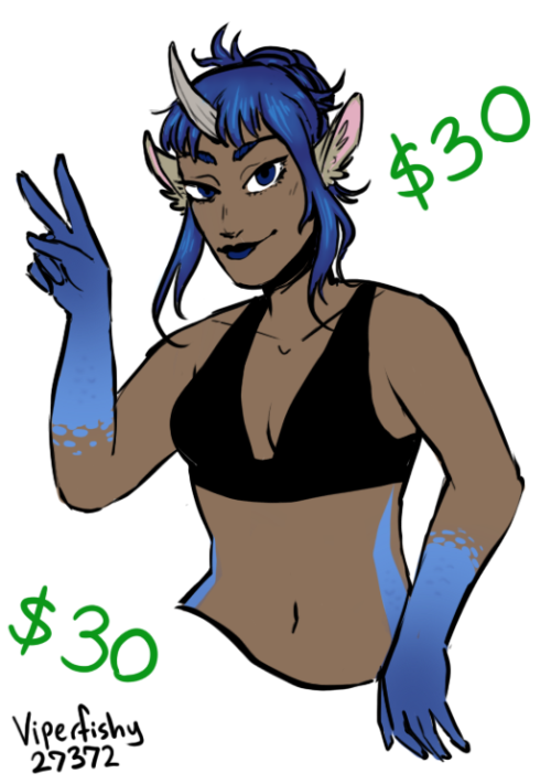 viperfishy-fr:Opening up sketch commissions! I’m currently not getting any income due to the virus a