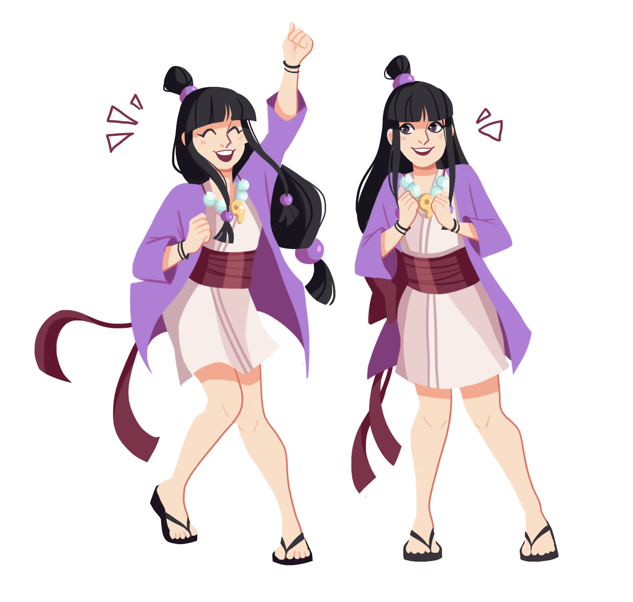 moonysorrows: some ace attorney doodles! someone stop me before I start drawing girls