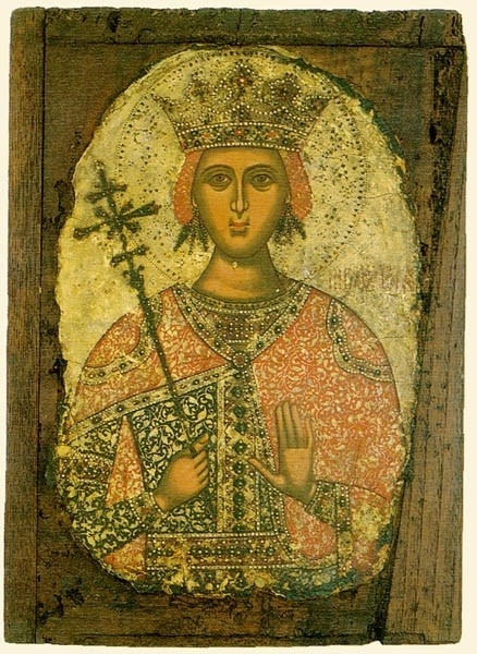 Icon of Holy Martyr St. Catherine of Alexandria, 14th c.