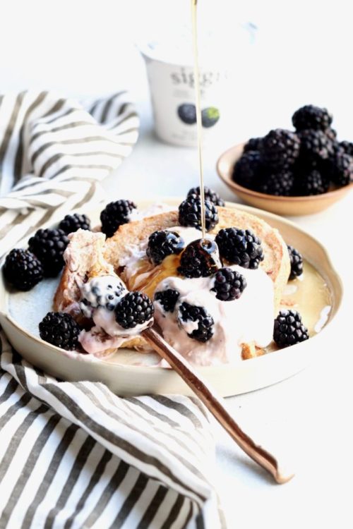 blackberry yogurt french toast