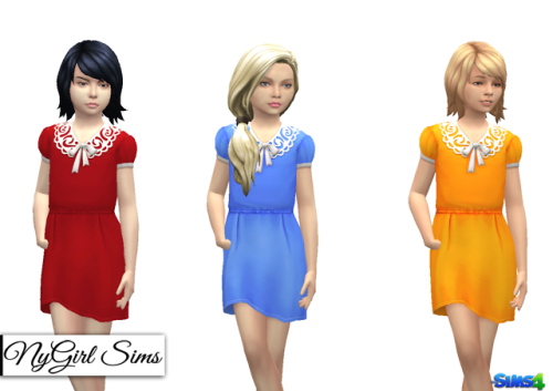 Collar and Bow Dress for Girls. I did this dress a while back for toddlers and was requested to